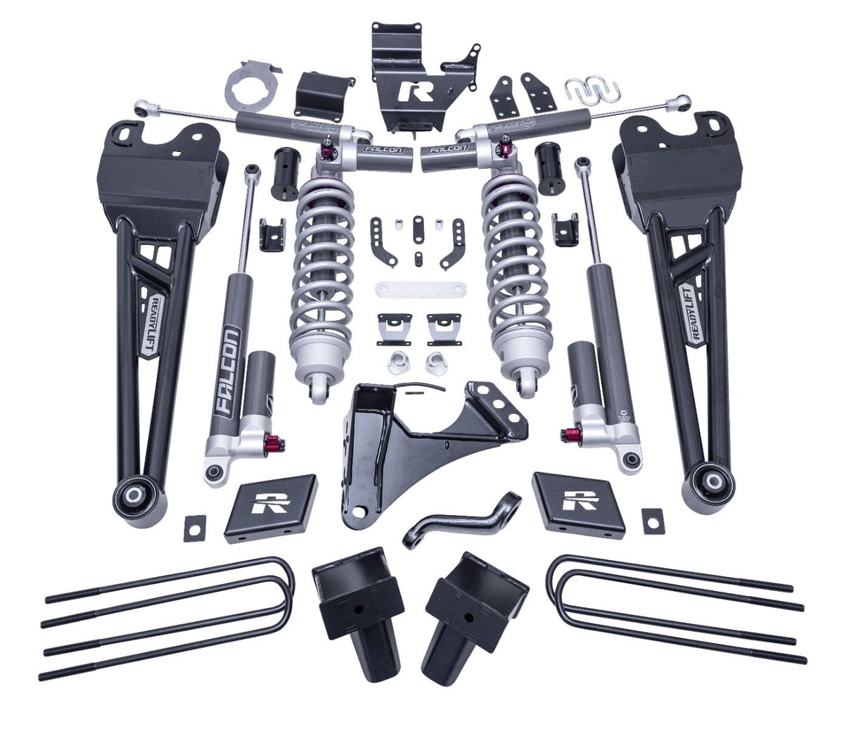 6" COILOVER SUSPENSION SYSTEM WITH FALCON MAX3.3 SHOCKS AND RADIUS ARMS - 2023-2026 FORD SUPER DUTY F250/F350 4WD