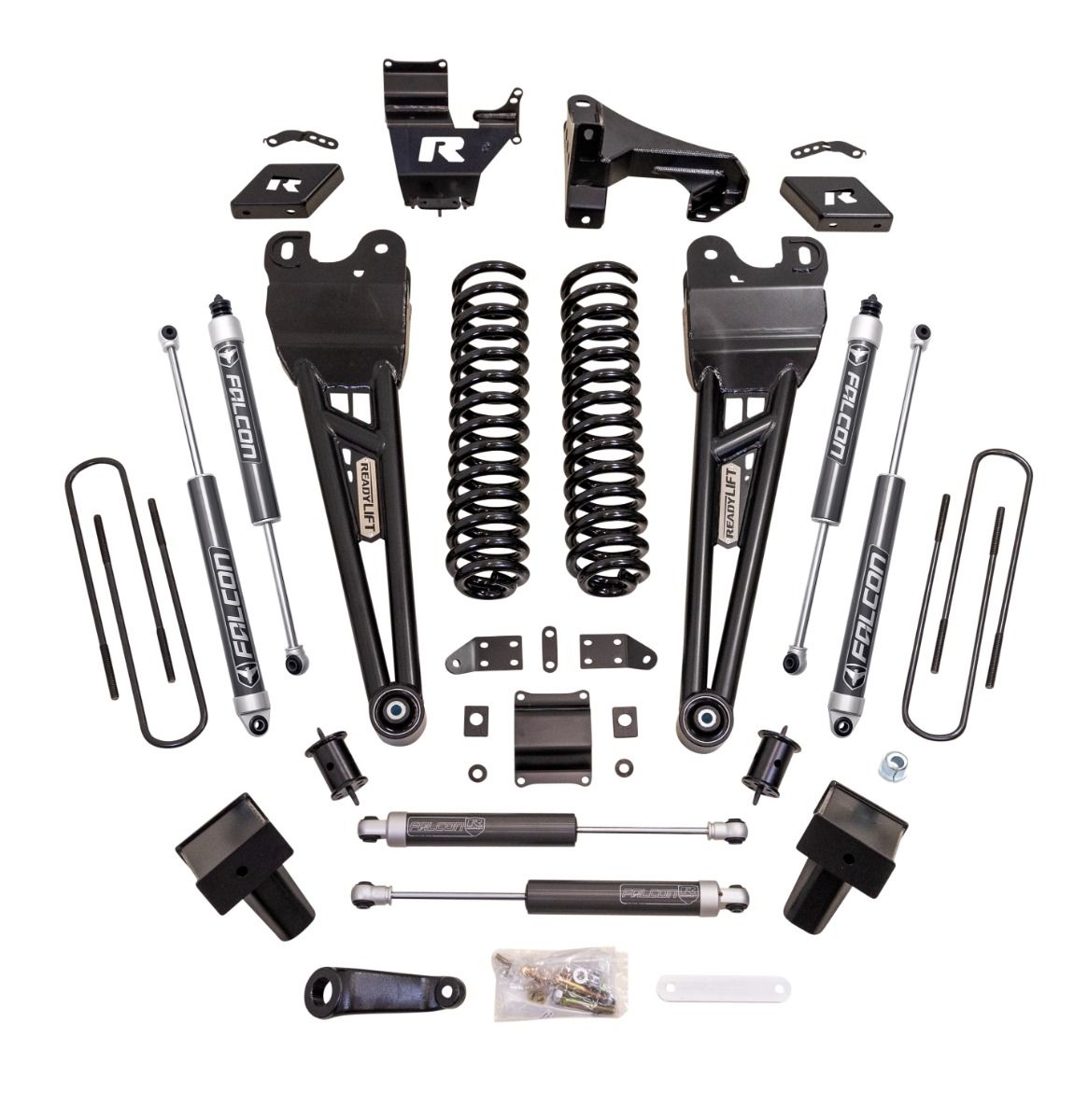 6" COIL SPRING LIFT KIT WITH FALCON MAX2.1 SHOCKS AND RADIUS ARMS - 2023-2026 FORD SUPER DUTY F250/F350 4WD