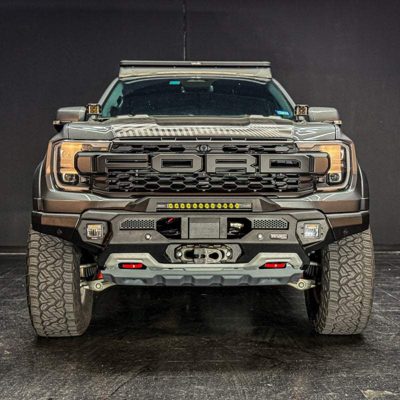 RIVAL 24-26 Ford Ranger Raptor Front Aluminum Bumper w/Winch Mount and Recovery Points
