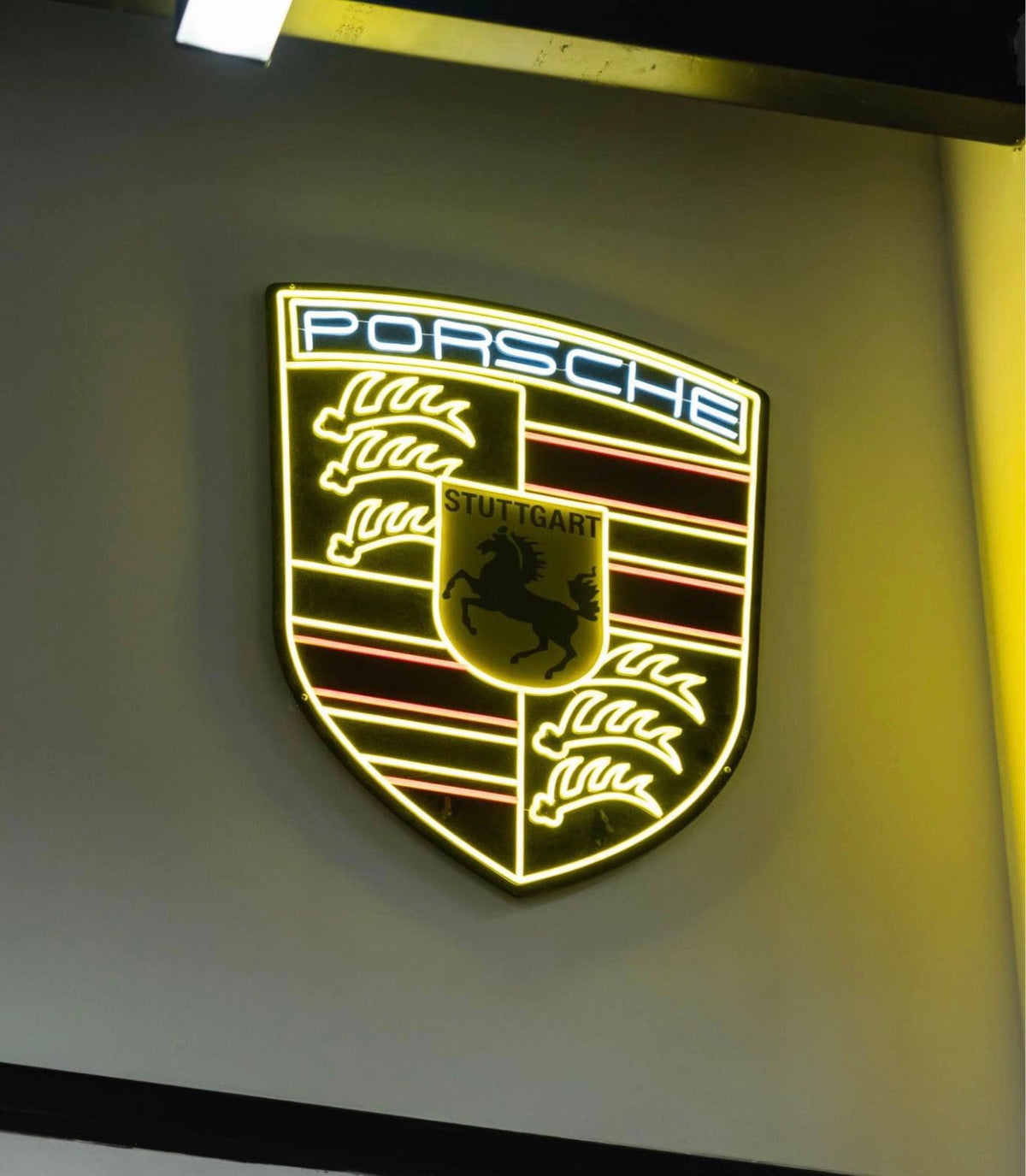 Porsche Crest LED Light Sign