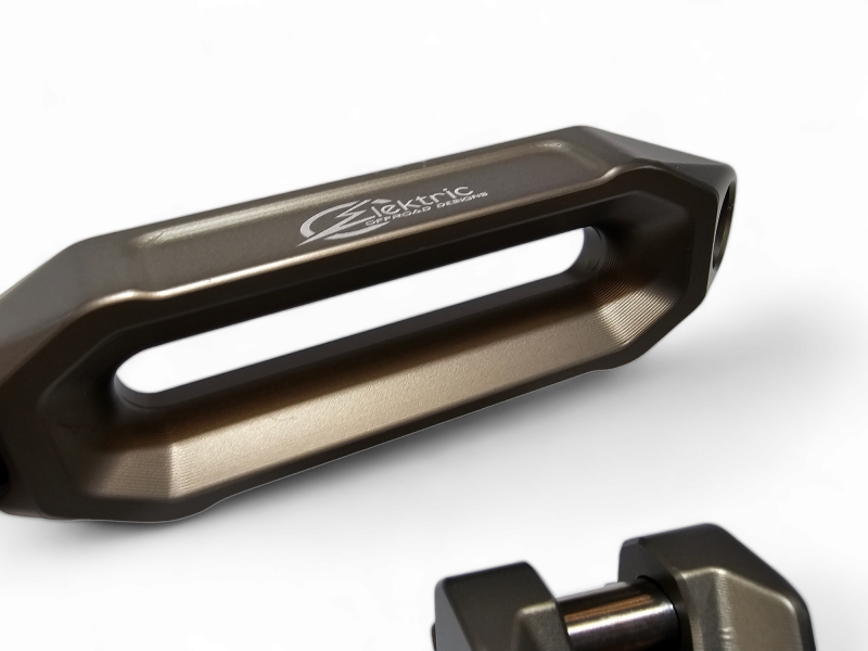 Elektric Offroad Winch Hawse Fairlead And Hook Combo Anodized Gun Metal