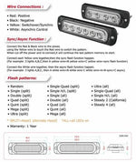 Oracle 4 LED Dual Color Slim Strobe - Amber/White