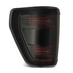 AlphaRex 24-25 Ford F-150 LUXX LED Taillights Blk-Red Activ Light/Seq Signal - Smoked Lens
