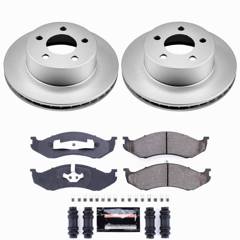 Power Stop 90-99 Jeep Cherokee Front Z23 Coated Brake Kit
