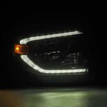 AlphaRex 14-21 Toyota Tundra MK II LUXX Series Crystal Headlights Alpha Black